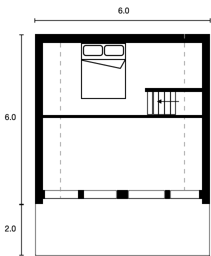 Смотреть планировку модульного дома a-frame 2 этаж