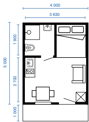 Смотреть планировку модульного дома kantri 1 этаж