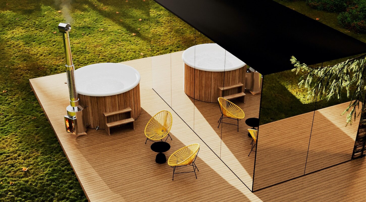 Модульные дома и бани под кдюч. Проекты барнхаусов или с плоской крышей. Проект номер mirror