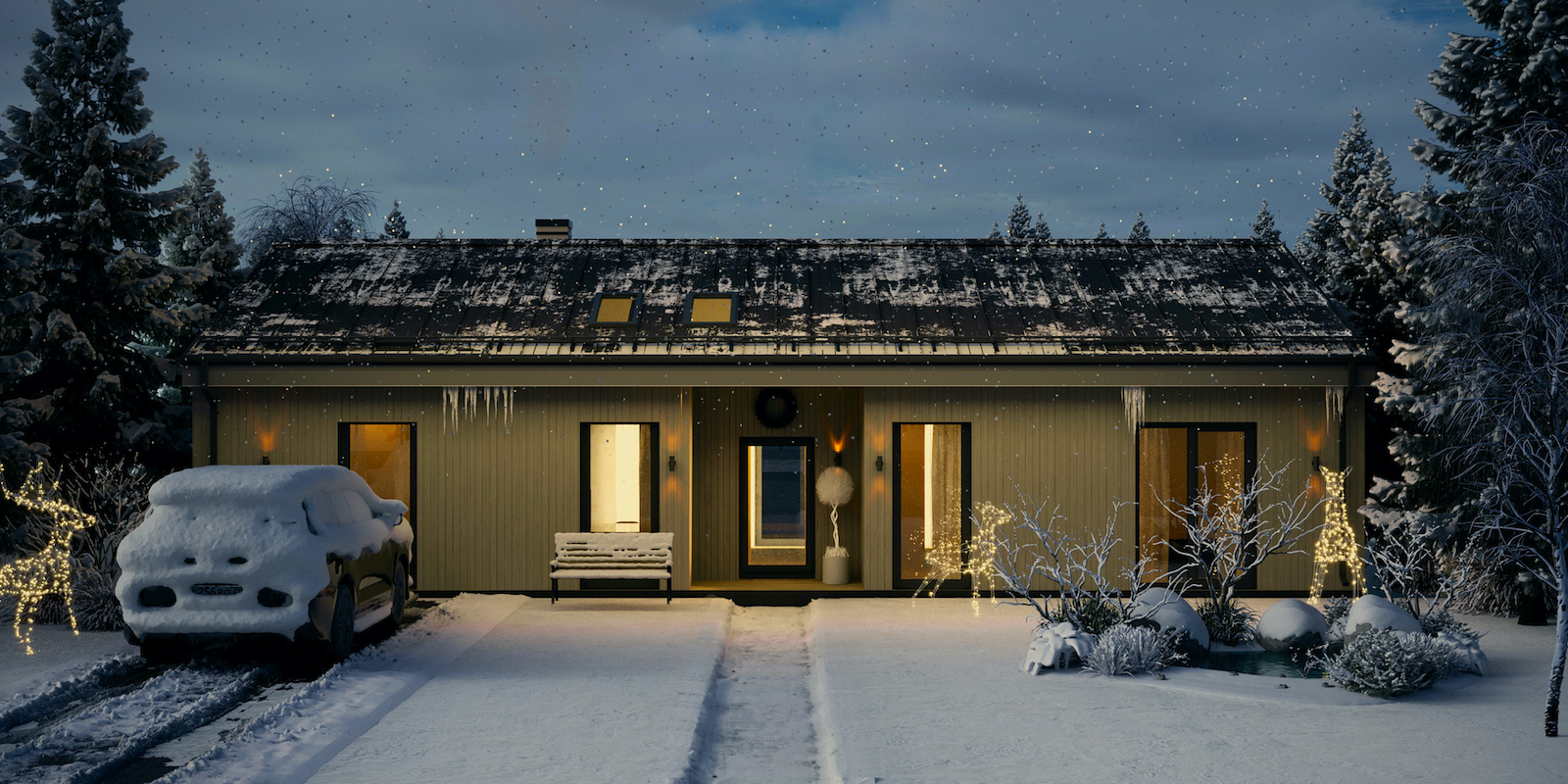 Модульные дома и бани под кдюч. Проекты барнхаусов или с плоской крышей. Проект номер openspace